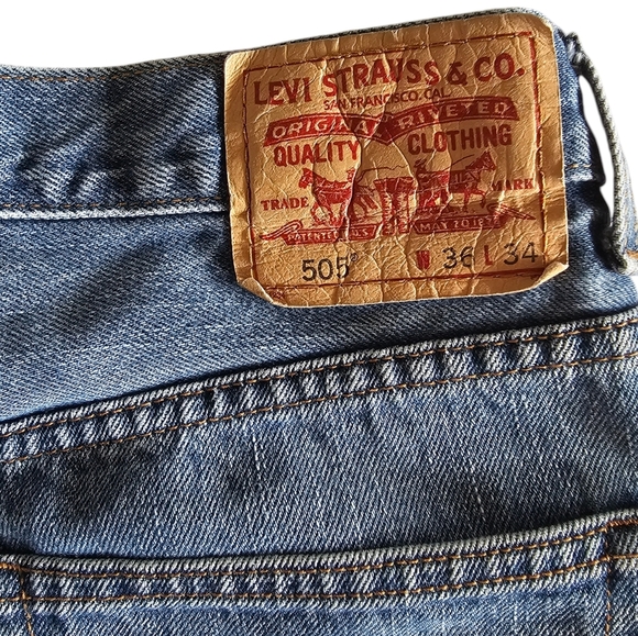 Levi's 505 Regular Fit Jeans Men's 36 x 34 Y2K - Picture 1 of 11